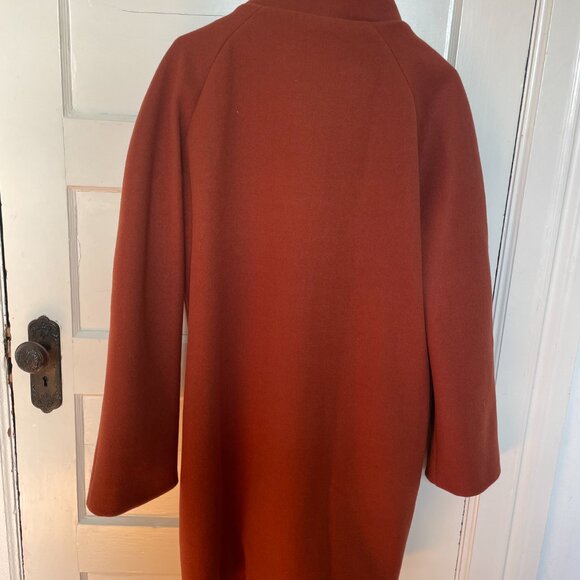 Conquista Brick Red Mouflon Coat – Women’s Size M - Textured Wool-Look Blend - Picture 3 of 5